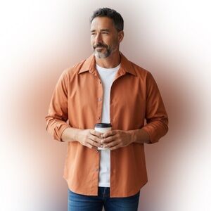 Arrow Men's Coral Dress Shirt